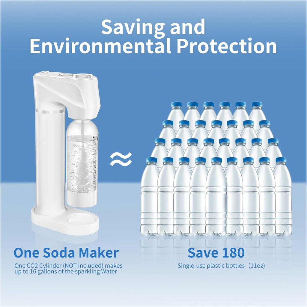 Soda Maker for Home with 1L BPA Free Bottle White k7