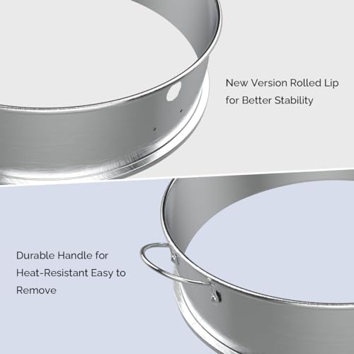 BBQ Rotisserie Ring Kit 22.5-Inch Stainless Steel for Charcoal Grills with Motor A7