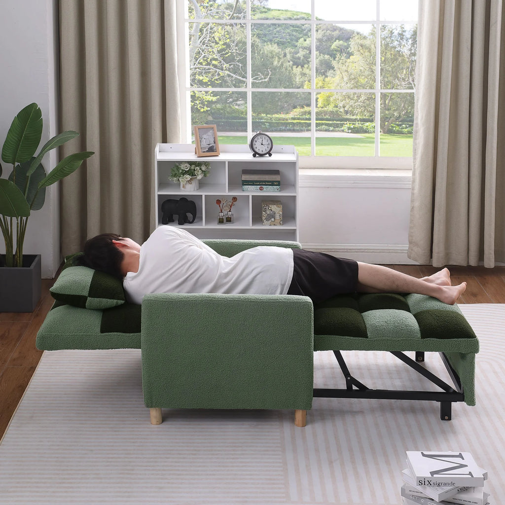 Convertible Sleeper Sofa Chair Bed with Pillow A7