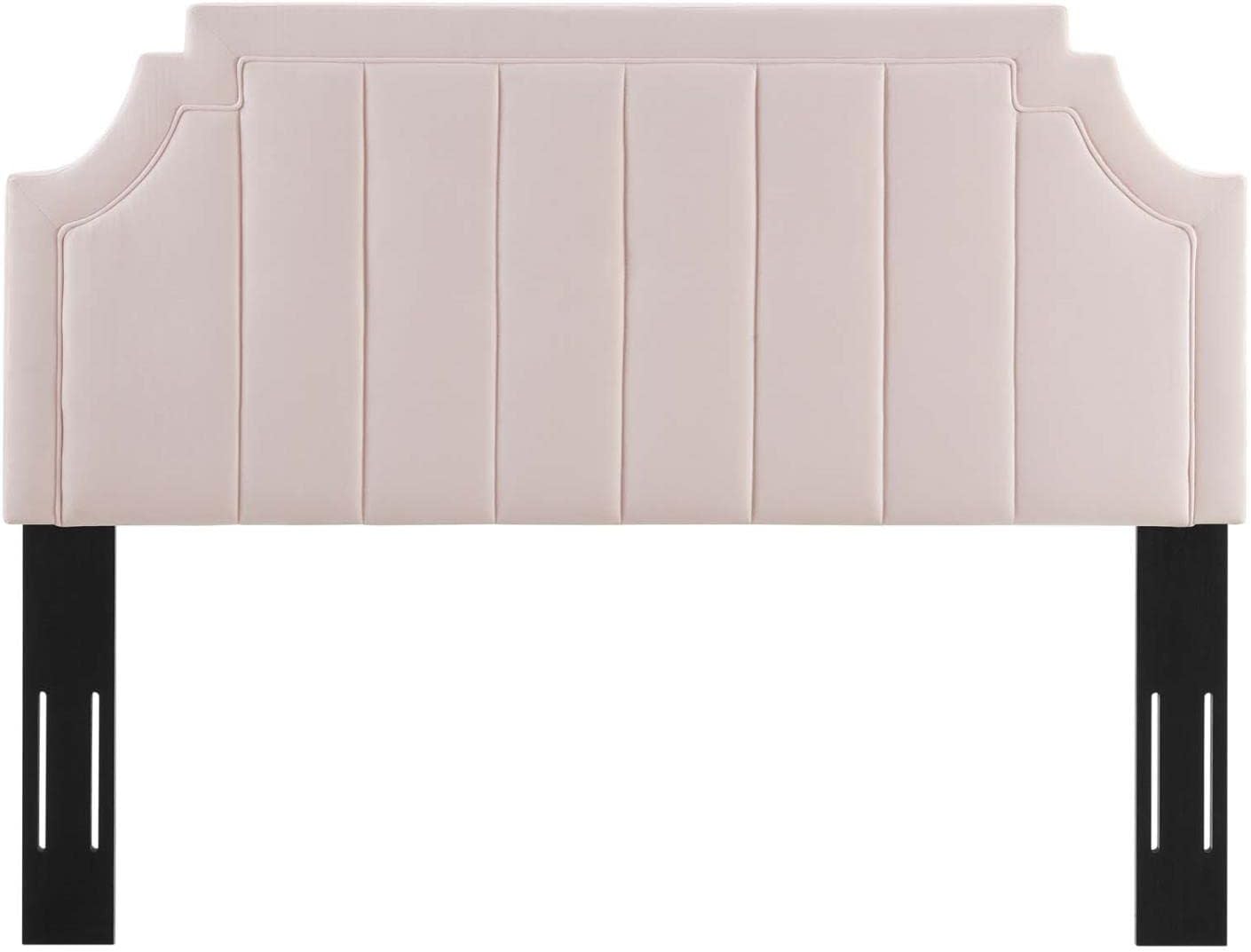Channel Tufted Velvet Headboard, A7