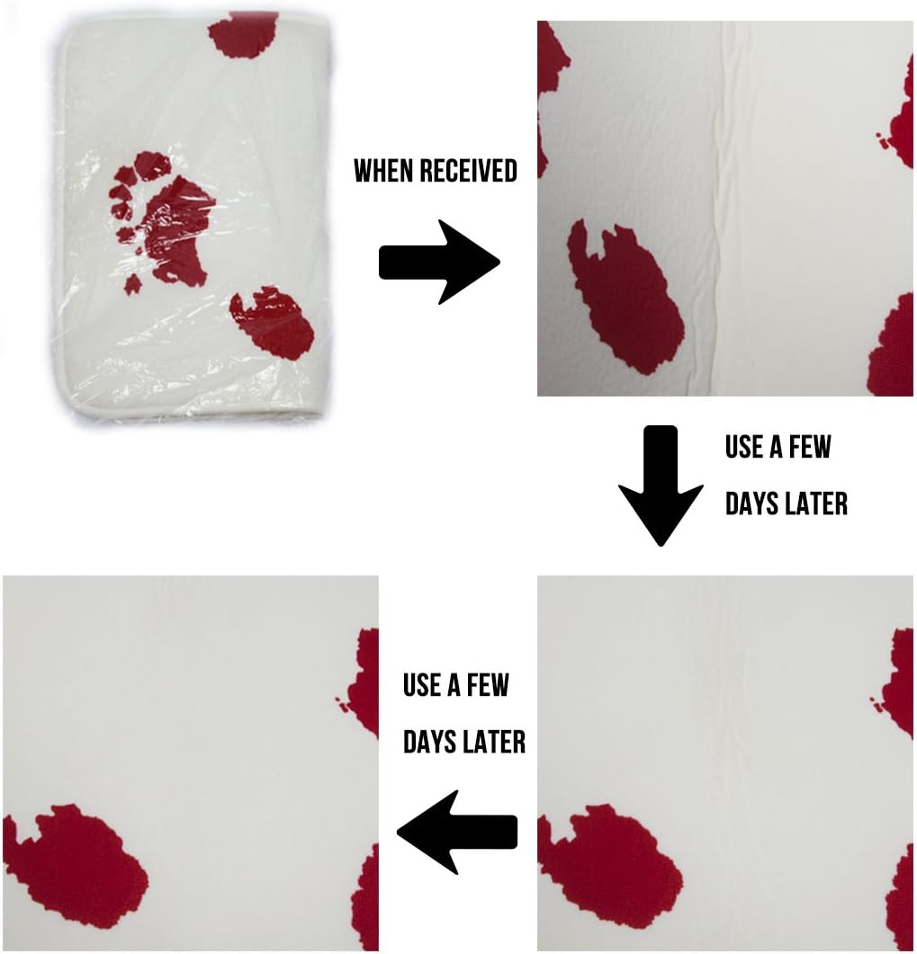 Valentine's Day Non Slip Door Mat Red White A7