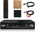 HD DVD Player for TV Upscaling 1080P, All Region DVD Players with HDMI Support USB/SD Card/Dual Microphone Input, Region Free CD & DVD Player with Stereo Dolby Sound, NTSC/PAL System, Remote Control