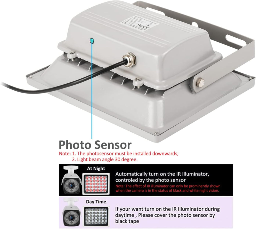 IR Illuminator 330ft 30-LED 850nm Waterproof Metal Housing A7k