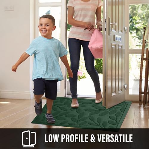 Door Mat Heavy Duty Waterproof Indoor Outdoor 36x24 Black a7