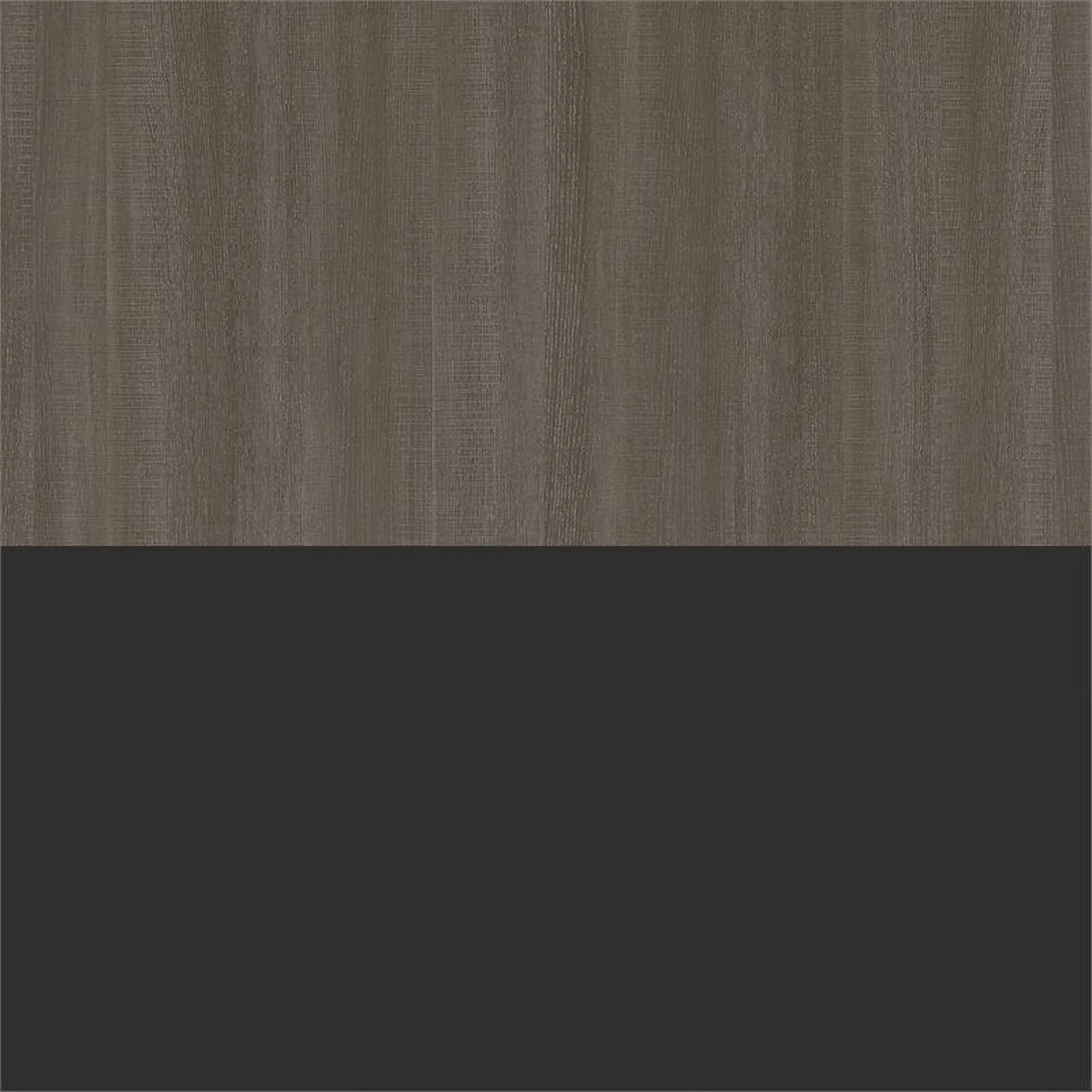 Full Murphy Bed with 2 Bookcases and Drawers, Bark Gray k7