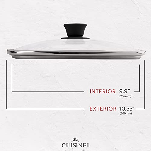Cast Iron Square Grill Pan with Glass Lid 10.5 Inch K7m