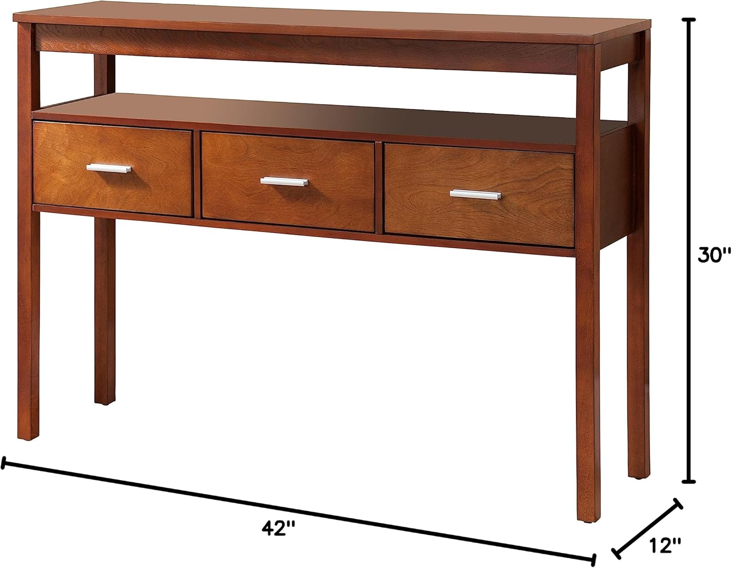 Walnut Wood Console Table Hall Cabinet A7