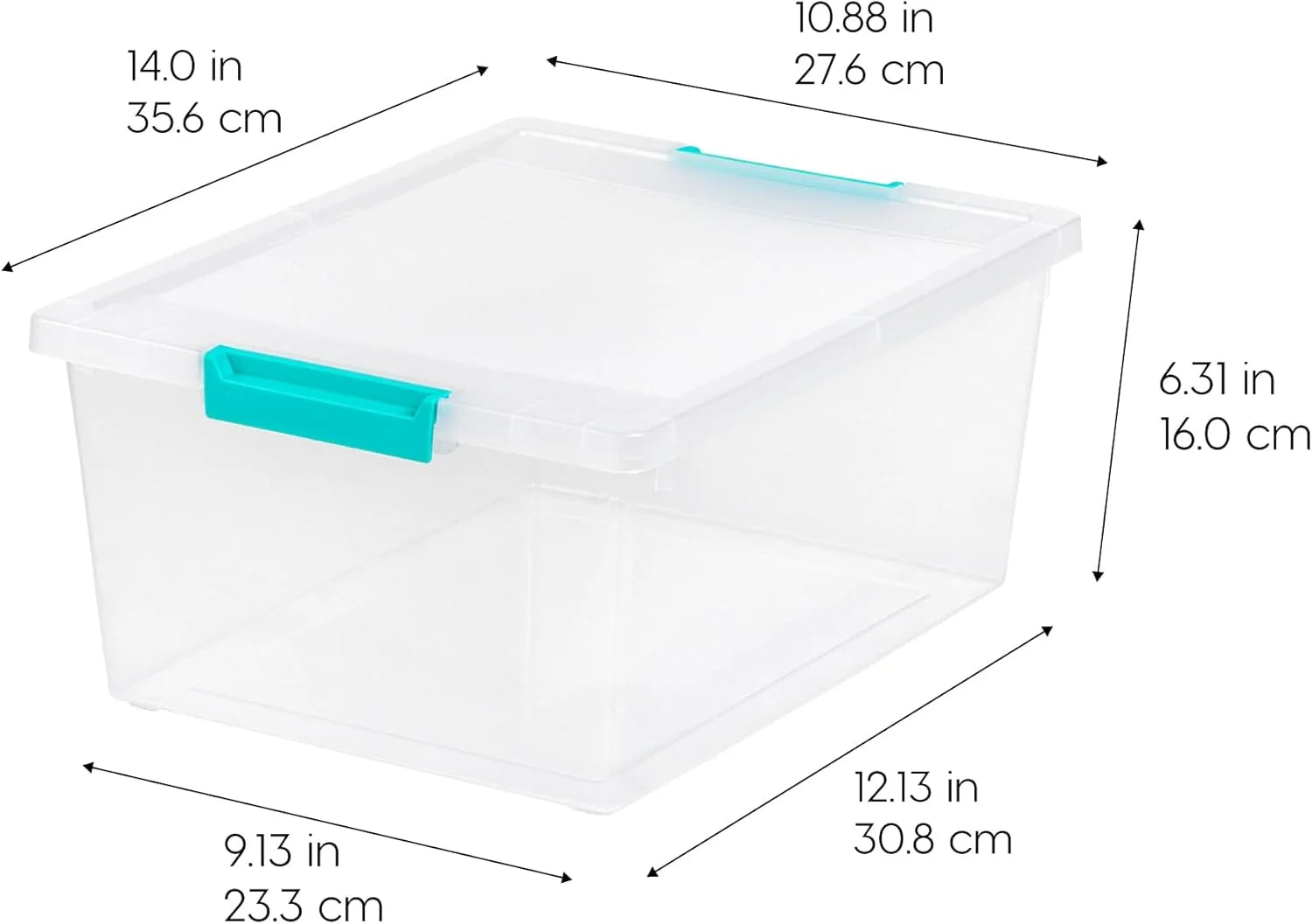 Plastic 12 Qt Storage Bins, 4 Pack k7