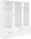Crosley Furniture Harper 3-Piece Entryway Set with 3 Hall Trees, White