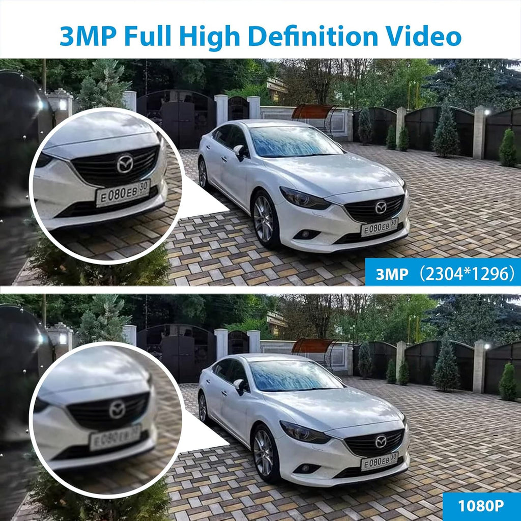 3MP Outdoor Security Camera Pan Tilt 2K WiFi Spotlight Night Vision 2-Way Audio AI Motion Detection A7
