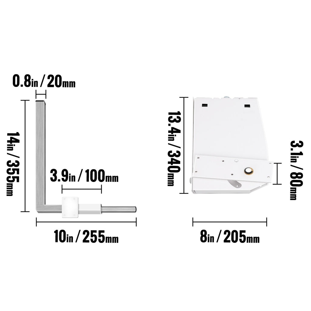Murphy Wall Bed Hardware Kit Springs White King Queen a7