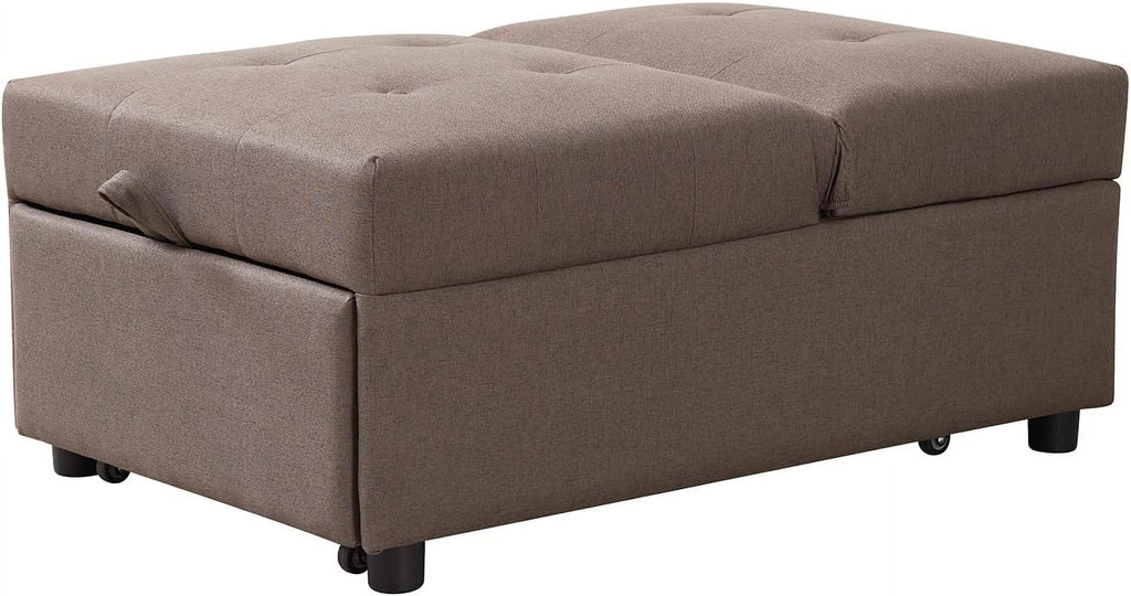 Convertible Sofa Bed Ottoman, Dark Grey K7m