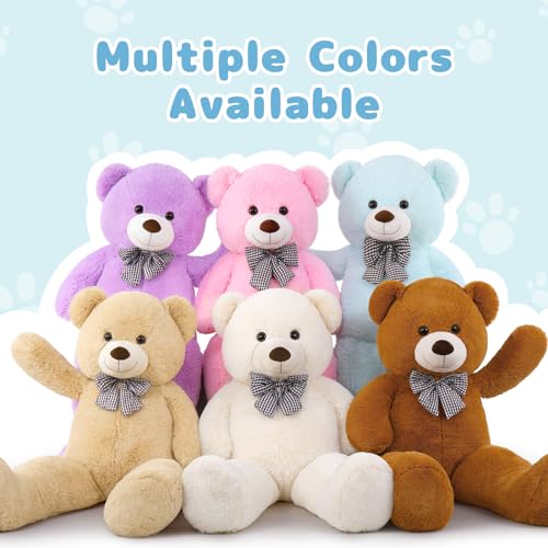 Giant Teddy Bear Plush, Life Size 5 Feet Soft Fluffy A7