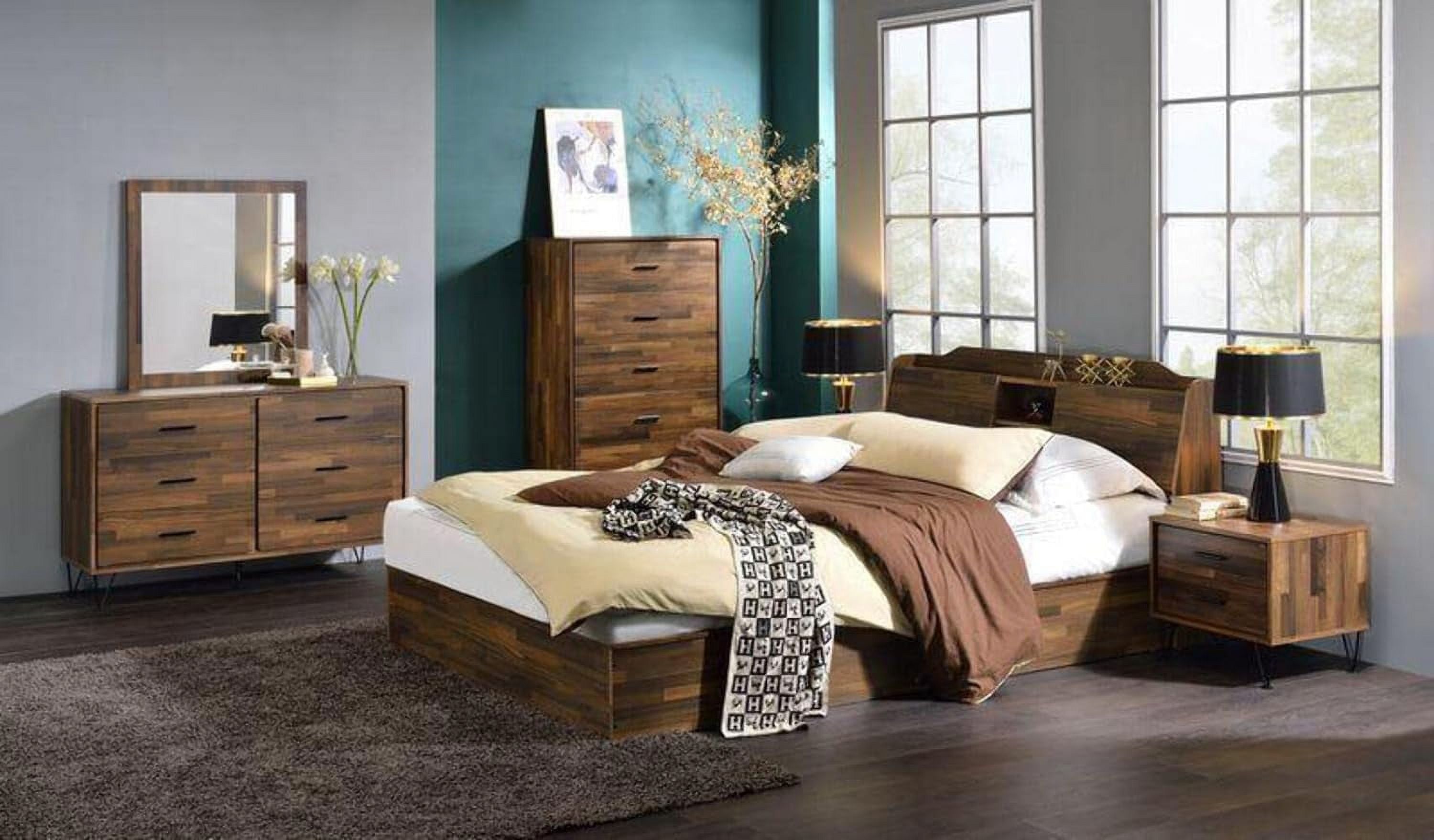 Walnut Wooden Dresser 6-Drawer k7