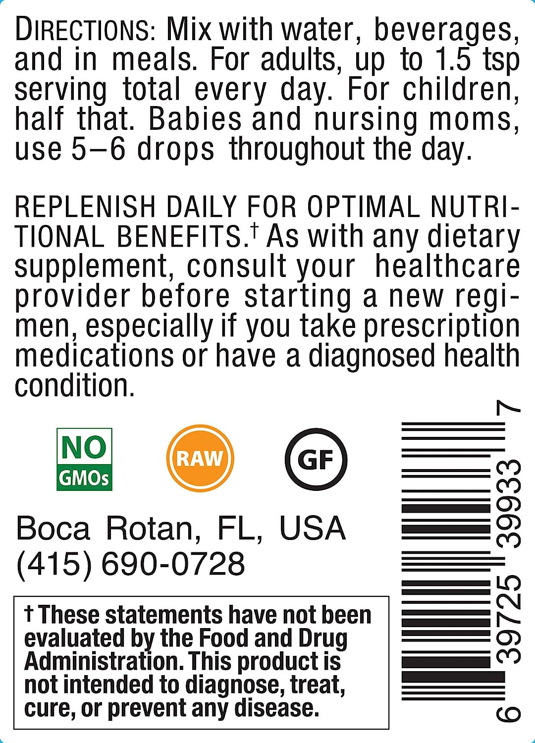 Ocean Minerals Electrolytes Pure Natural Trace Minerals 2 oz k7
