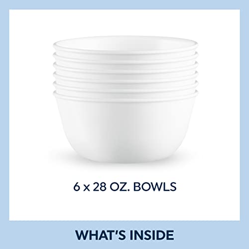 White Soup Cereal Bowls Set of 6 with Plates 8-Piece a7