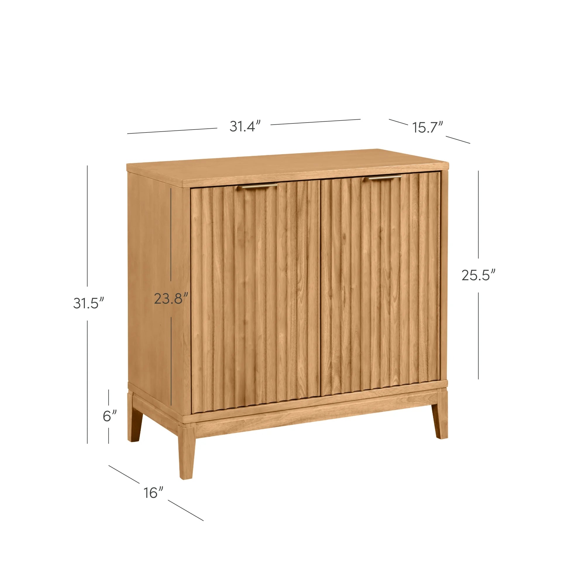 Modern Sideboard Kitchen Cabinet with Fluted Doors a7