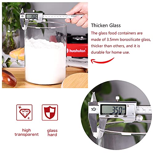 Glass Flour Container with Bamboo Lid 3L a7