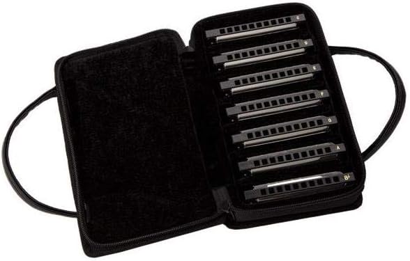 Harmonica Set of 7 with Case C G A D F E Bb k7