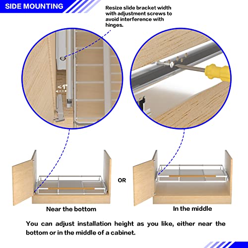 Cabinet Organizer Slide Out Shelves 2 Pack A7