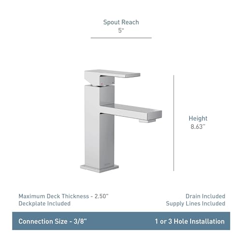 Matte Black One-Handle Single Hole Bathroom Sink Faucet with Drain Assembly 7k