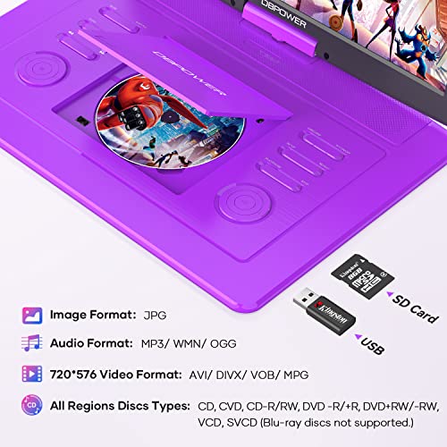 Portable DVD Player with HD Swivel Screen 7k