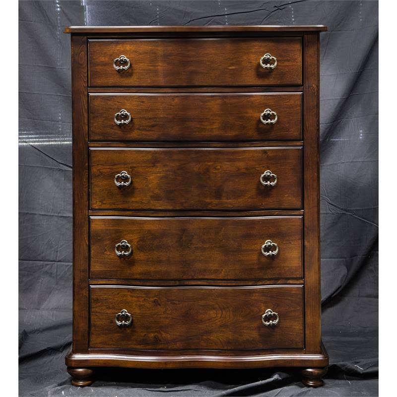 5 Drawer Chest Brown Cherry k7m