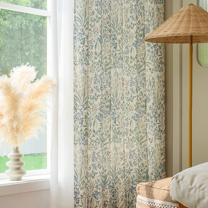 Semi-Blackout Curtain Panels 96 Inch Cotton Linen White A7k
