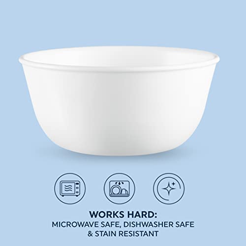 White Soup Cereal Bowls Set of 6 with Plates 8-Piece a7