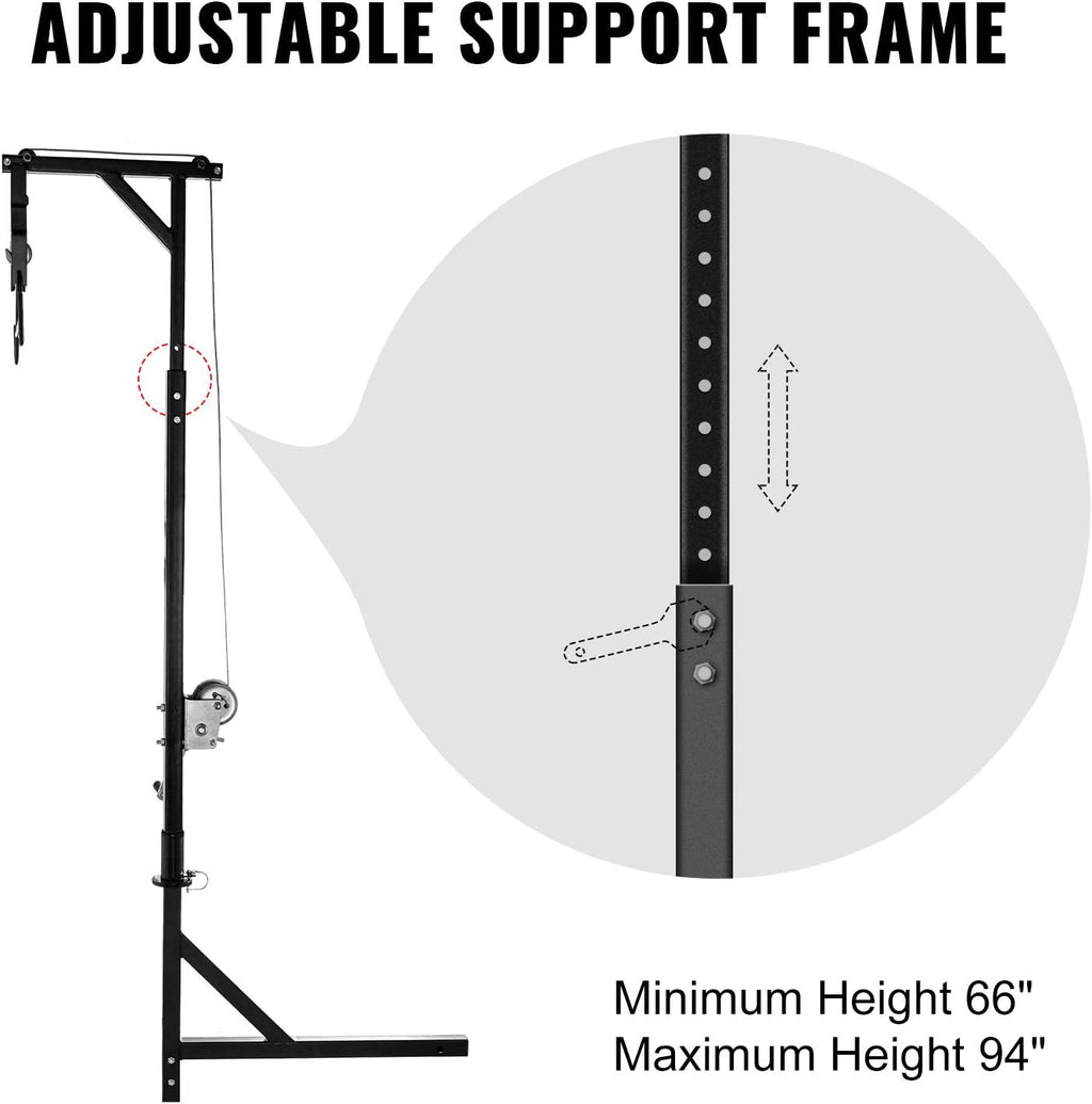 Deer Hoist for Truck Hitch, 400lbs Capacity, 2'' Receiver with Winch Lift A7k