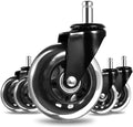 5pc Office Chair Replacement Caster Soft Rubber Wheels Gamer Chairs Swivel Castor Wheel Universal Roller for Furniture Household