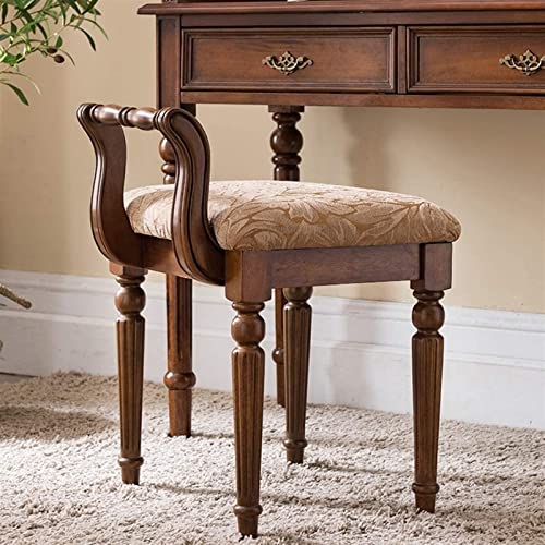 Makeup Vanity Stool with Backrest for Bedroom Dressing Table k7