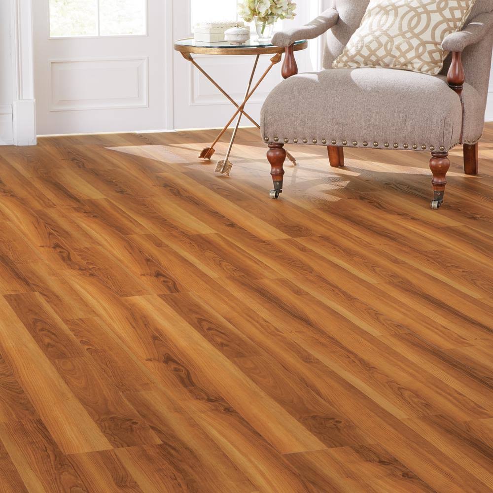 Luxury Vinyl Plank Flooring Warm Cherry 7.5x47.6 in k7