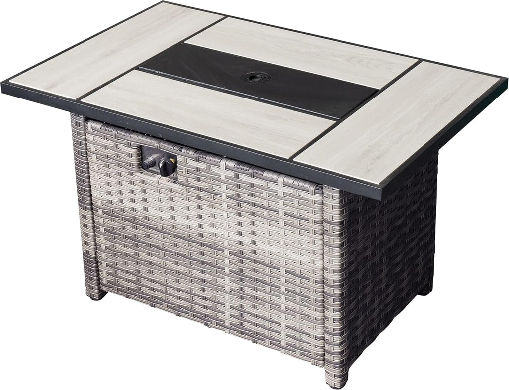 Outdoor Rectangle Gas Fire Table with Lid 42 inch A7