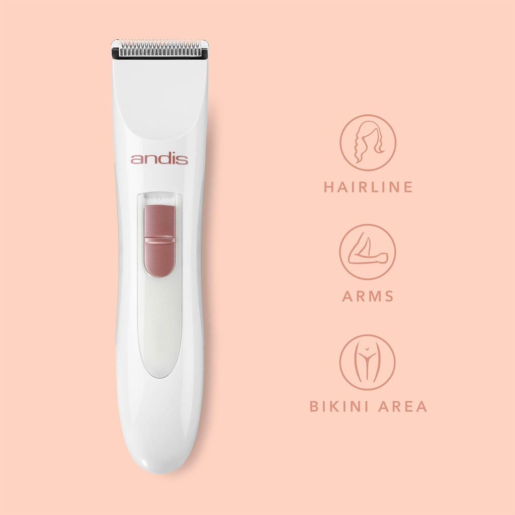 Women's Electric Trimmer Stainless-Steel Blade Cordless White k7