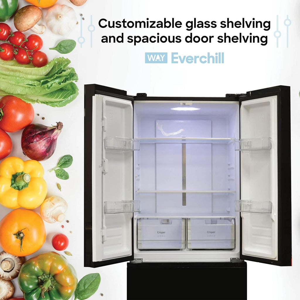 RV Refrigerator 110V Frost Free French Doors 30 Inch Black Glass Front k7