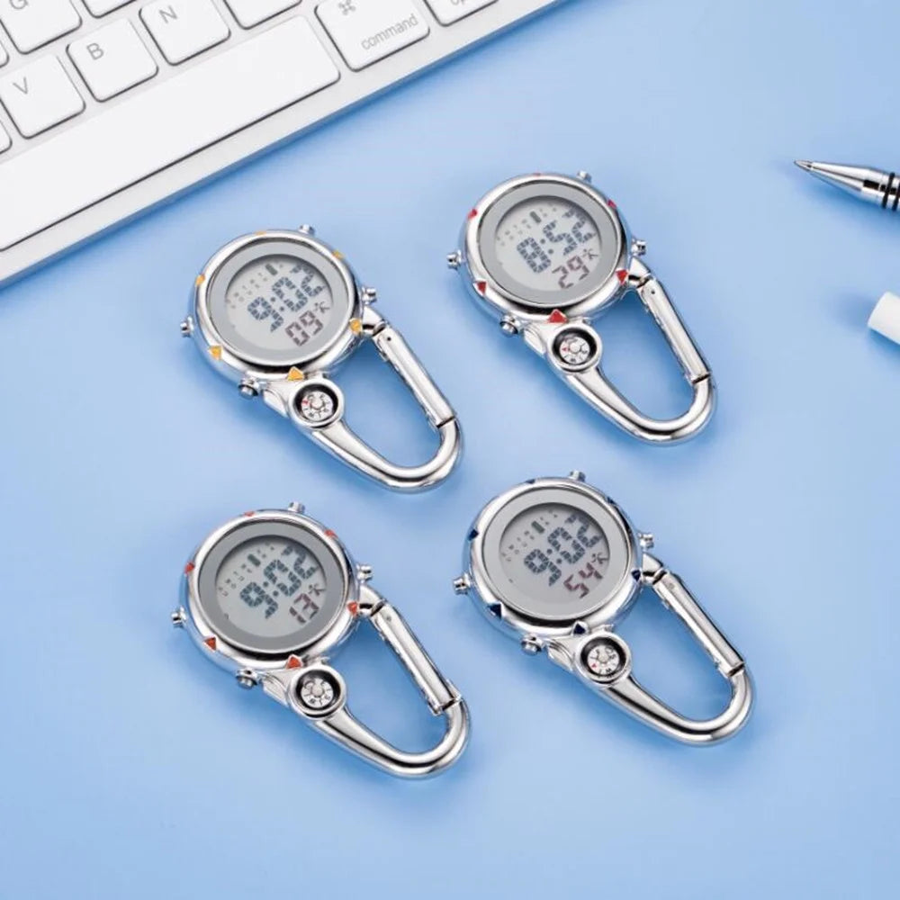Carabiner Watch for Hiking, Luminous Digital Sports Fob Watch k7