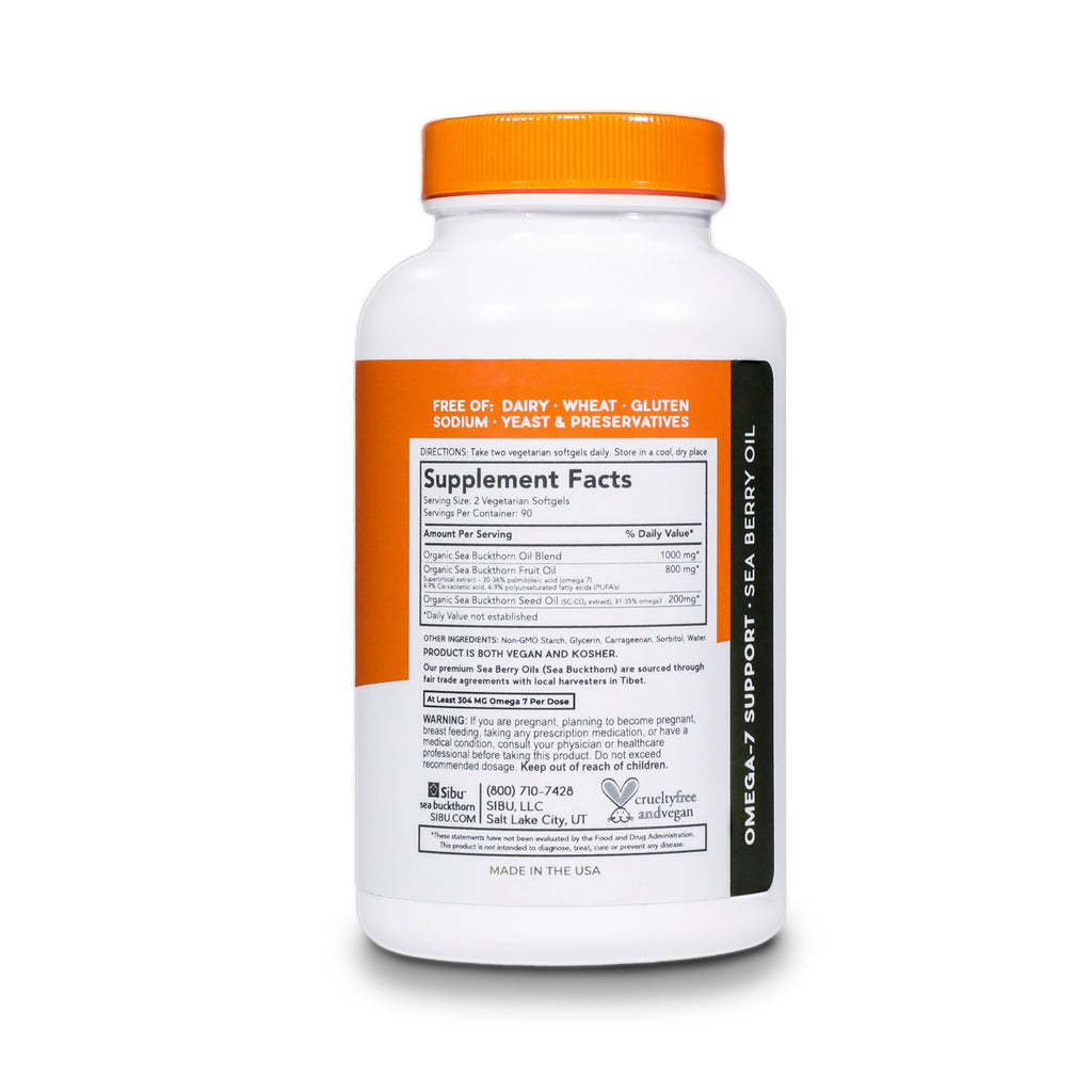 Sea Buckthorn Omega-7 Softgels 120ct a7