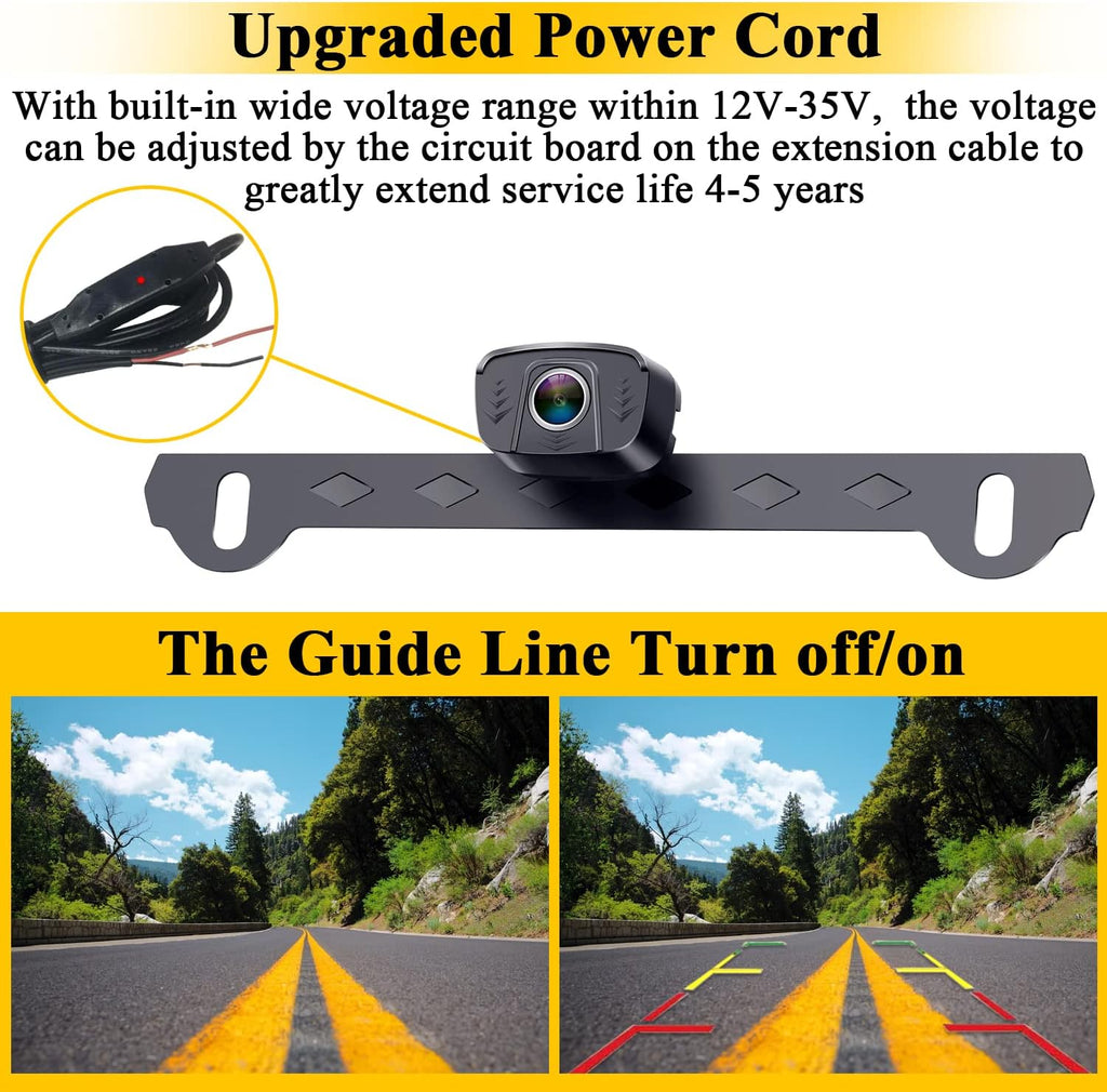 Wireless Backup Camera 5 Inch Monitor HD 1080P Rear View System k7