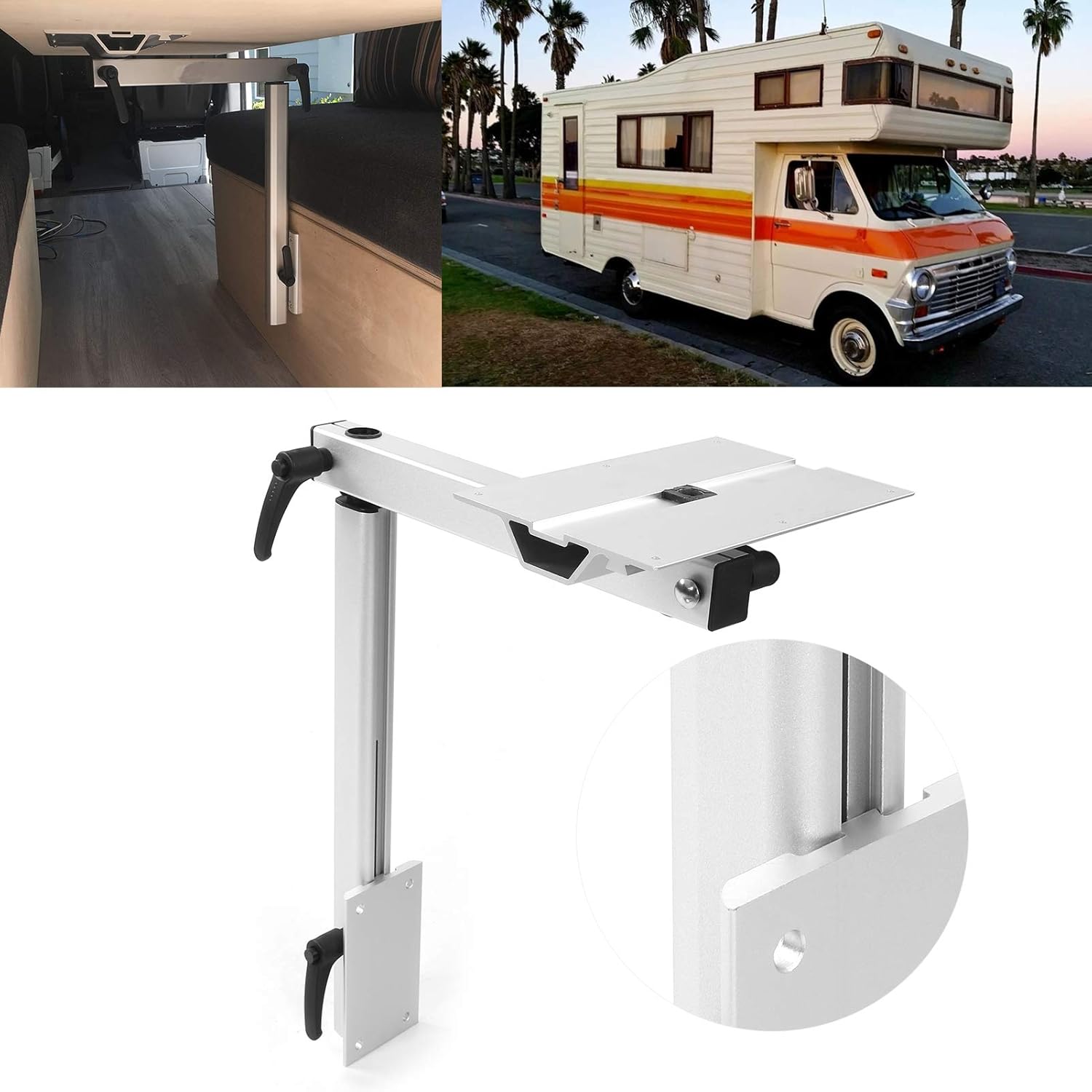 Laptop Table Leg Bracket, 360° Rotatable Adjustable A7