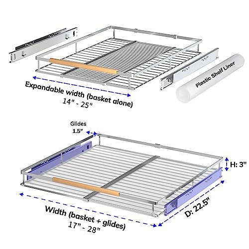 Cabinet Organizer Slide Out Shelves 2 Pack A7