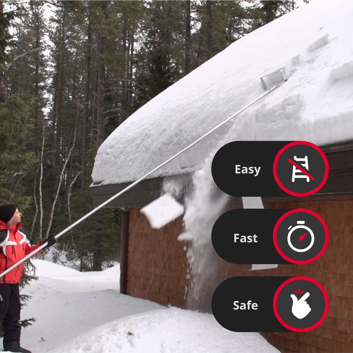 Roof Snow Removal Tool 20 ft Aluminium Shovel A7k