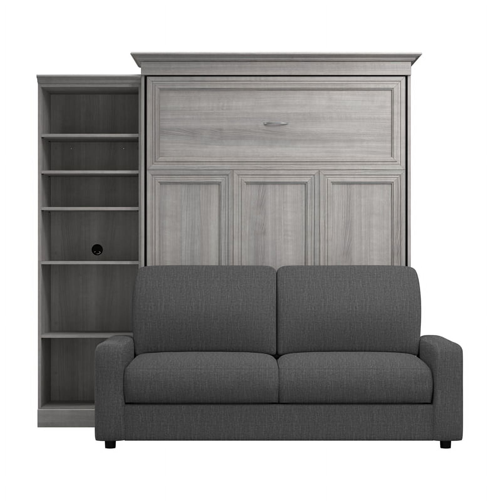 Queen Murphy Bed with Sofa Organizer Gray k7