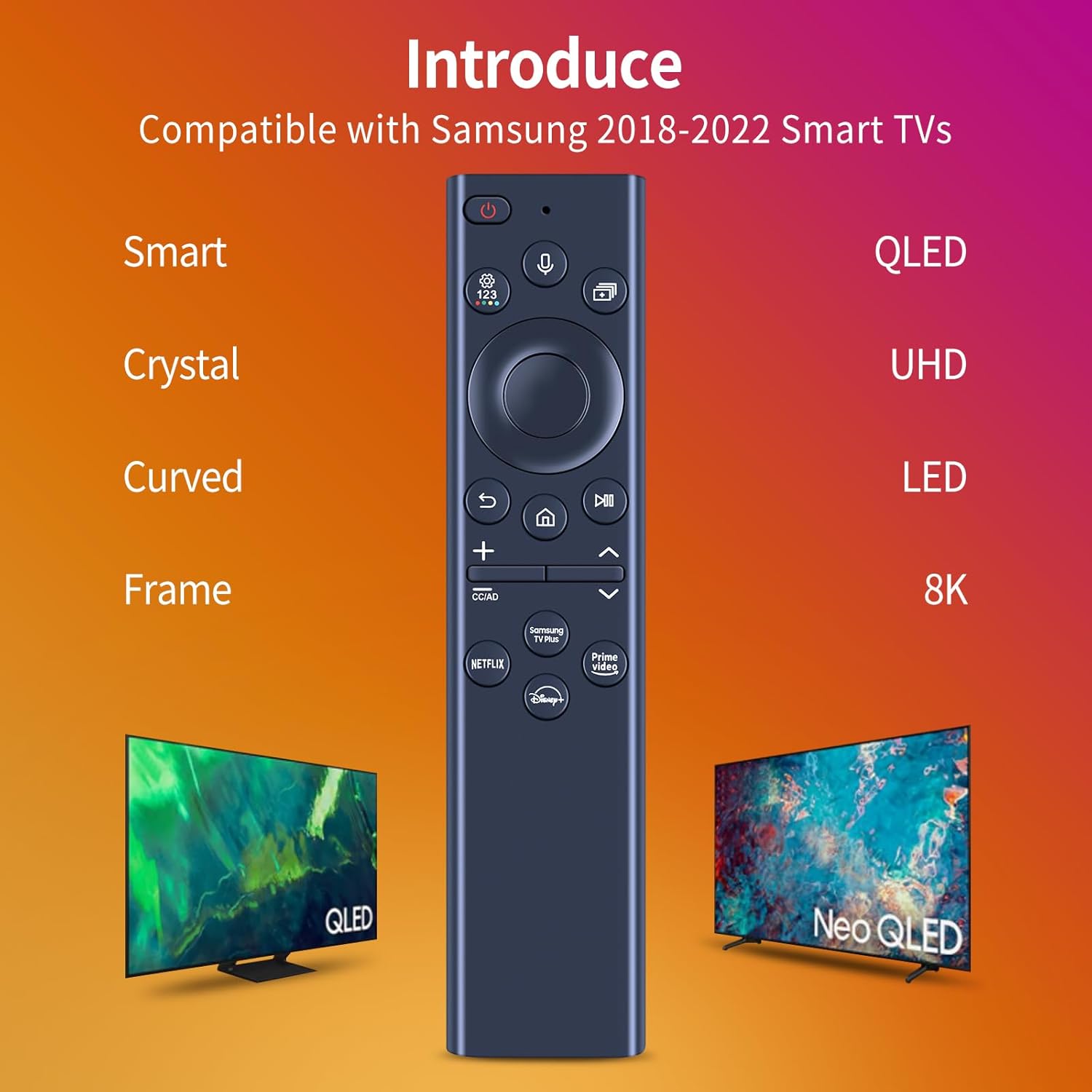 Replacement Voice Remote for Smart TV 4K 8K UHD HDR A7