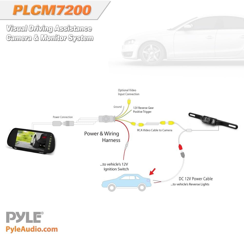 Car Backup Camera & Mirror Monitor System 7 LCD A9
