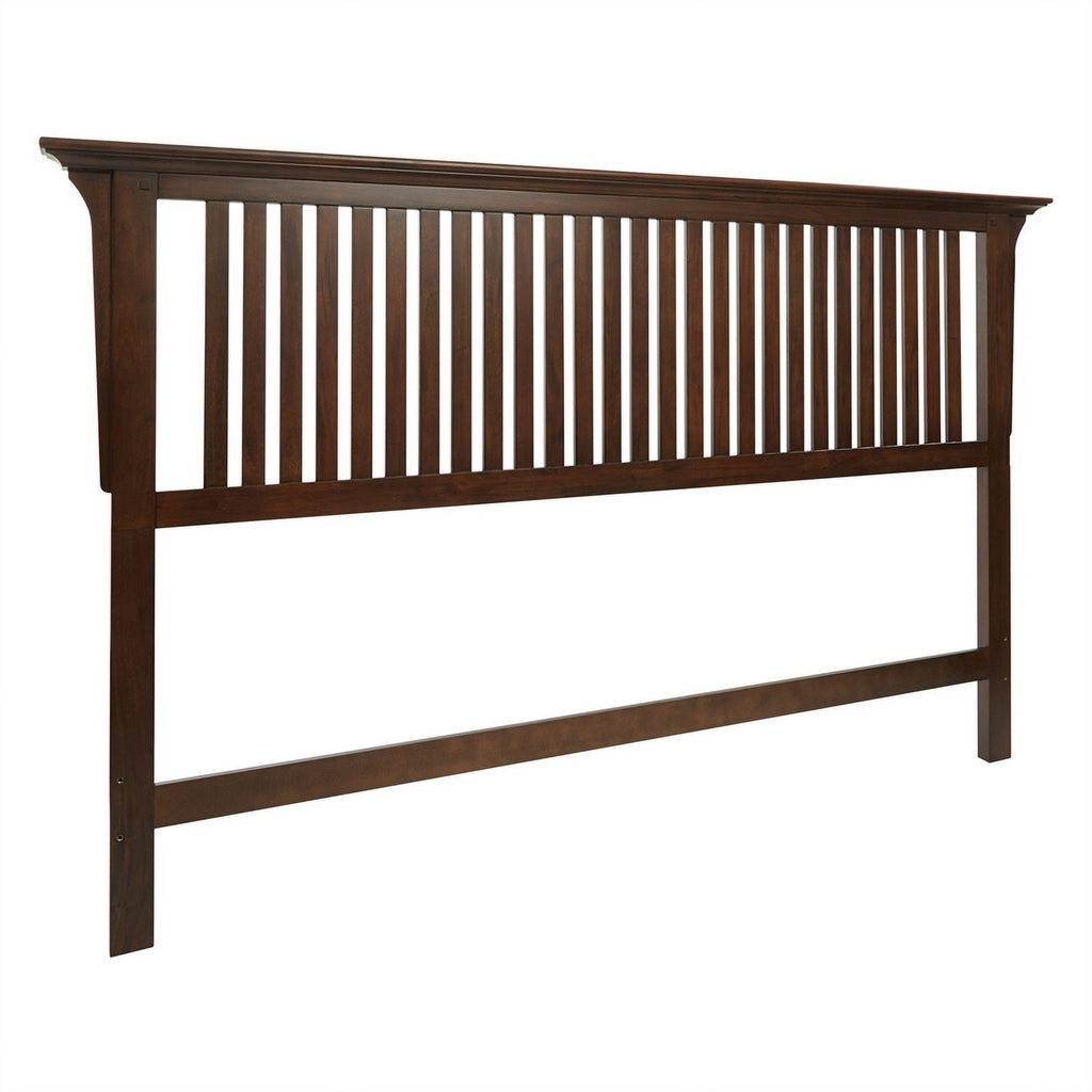 Modern Mission King Headboard in Wood Vintage Oak Finish