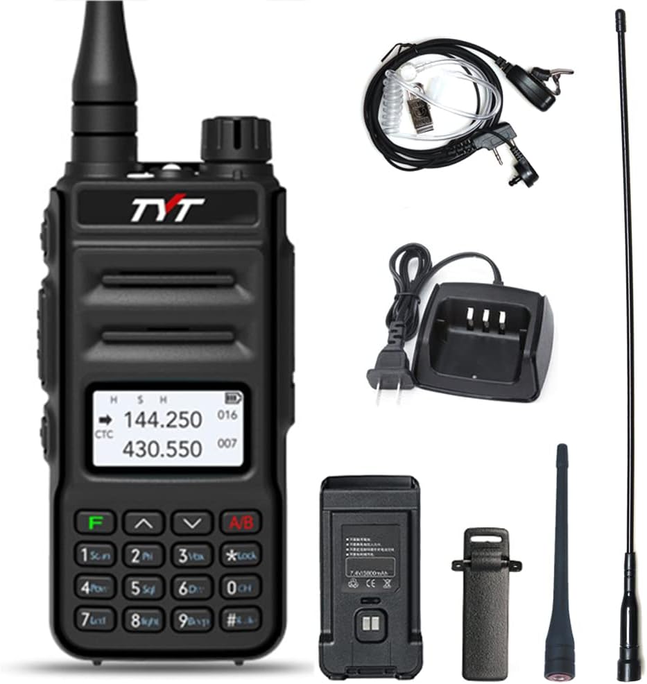 TYT TH-UV88 Ham Radio Handheld Two Way Radio Analog Amateur Dual Band VHF UHF Walkie Talkies for Adults Long Range, Rechargeable, 200 Channels, Scanner, LCD Display, DTMF, CTCSS/DCS, Support Chirp