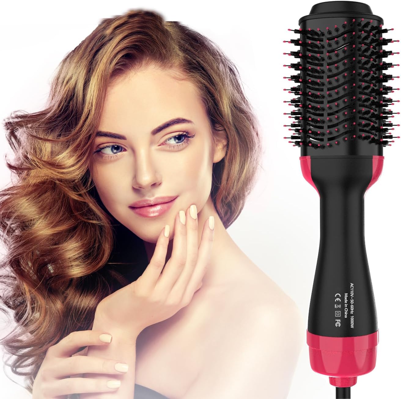 Hair Dryer Brush 4 in 1 Styler with Negative Ion Anti-frizz A8