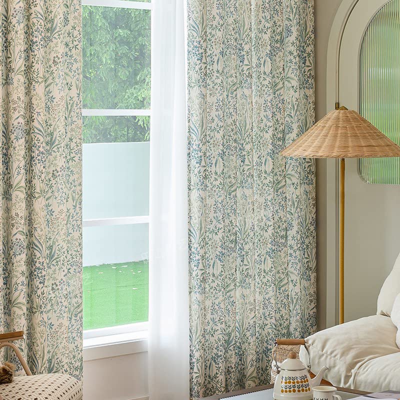 Semi-Blackout Curtain Panels 96 Inch Cotton Linen White A7k
