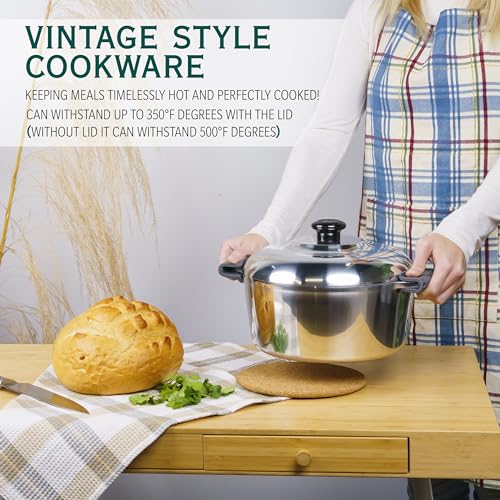 Cast Aluminum Dutch Oven with Lid 5 Quart Lightweight Cookware a7